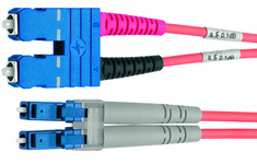 TELEGÄRTNER glasvezel patchkabel LC-SC duplex, OM3, 1 m