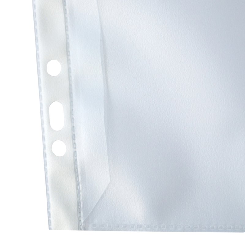 Oxford document sleeves with flap, A4, transparent textured, PP 0.12 mm, 100 pieces
