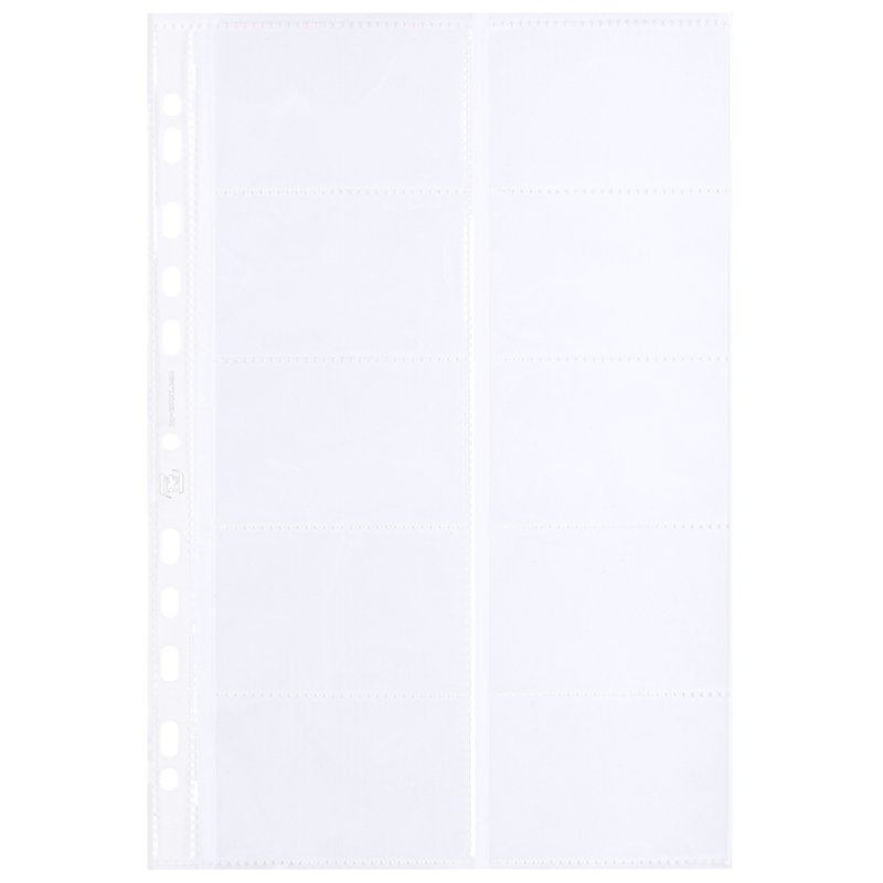 Oxford Porte-cartes de visite A4, PP 0,09 mm, transparent cristal, 10 pièces