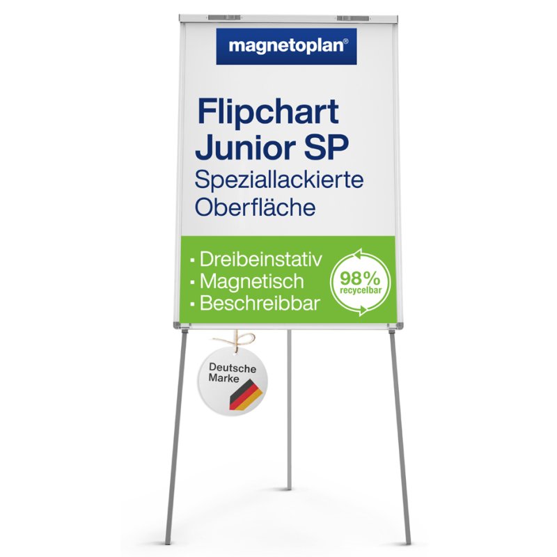 magnetoplan magnetisch whiteboard Junior SP, 680×1045 mm, klappbaar driepootstatief