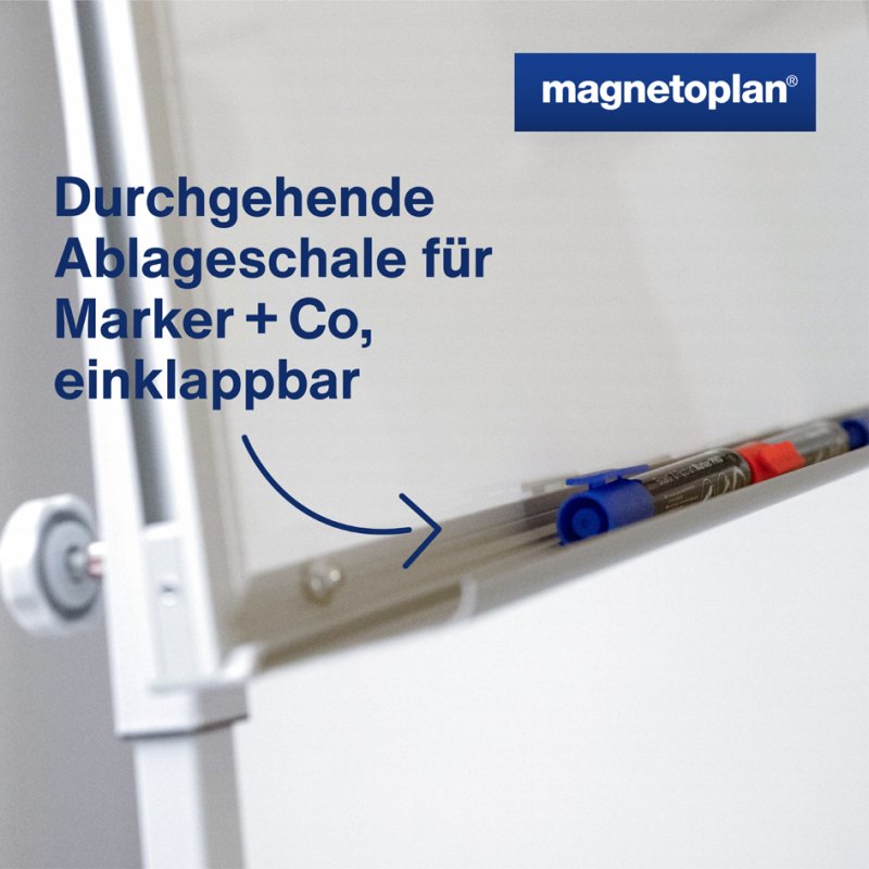 magnetoplan magnetisch whiteboard Junior SP, 680×1045 mm, klappbaar driepootstatief