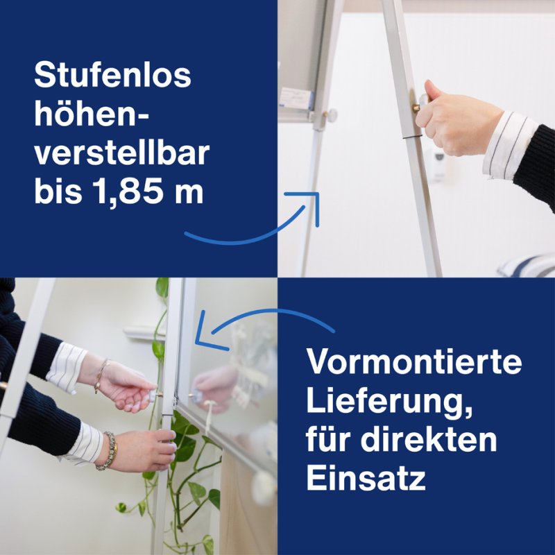 magnetoplan magnetisch whiteboard Junior SP, 680×1045 mm, klappbaar driepootstatief