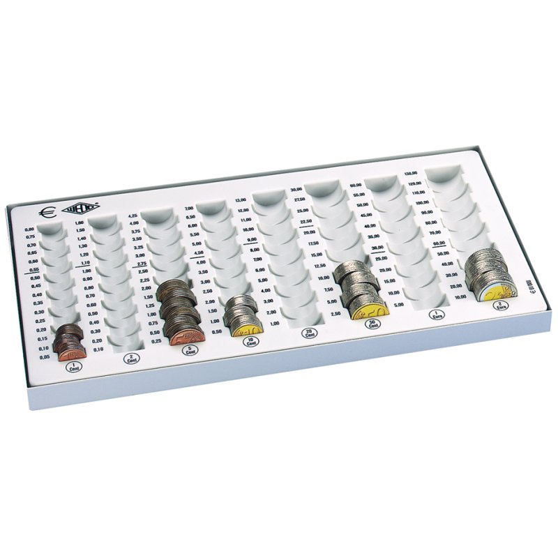WEDO bac à compter compact, gris clair, capacité 246,40 EUR, 328×178×31 mm