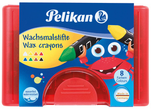 Pelikan waskrijt dick 665/8, rond, watervast, 8 stuks