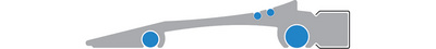 WEDO snijliniaal, 500 mm, aluminium met stalen rand
