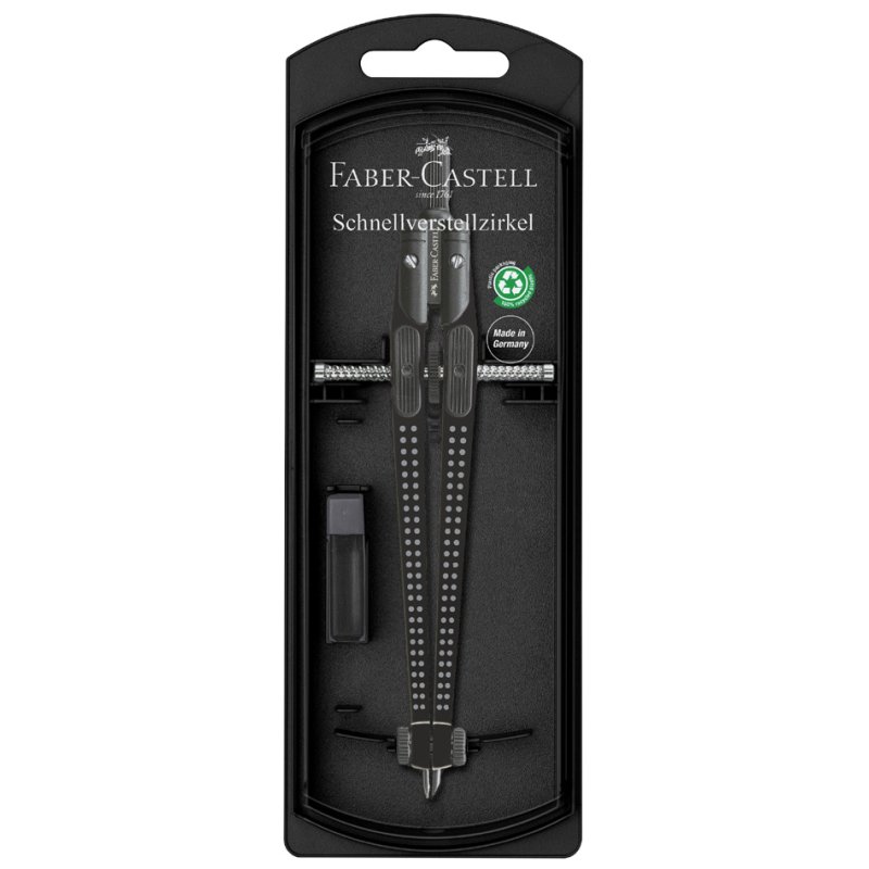 Faber-Castell compas GRIP ajustement rapide, argent, 170 mm