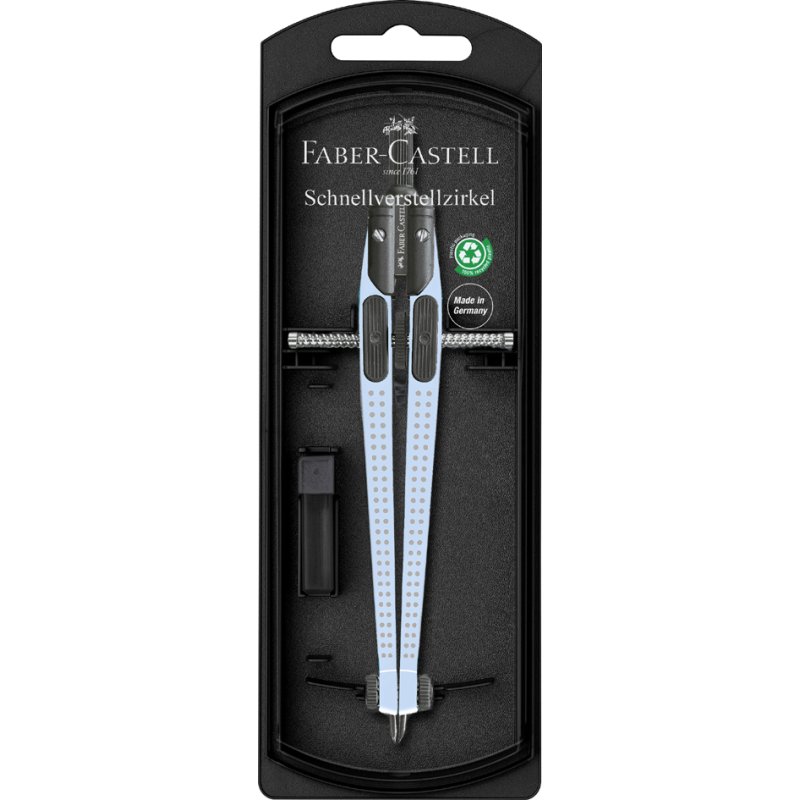 Faber-Castell compas GRIP ajustement rapide, argent, 170 mm