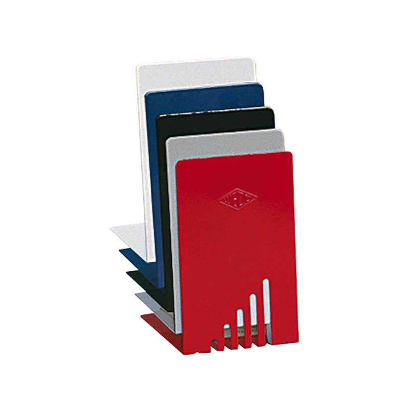 WEDO serre-livres 140×140×85 mm, blanc, métal revêtu de plastique, 2 pièces