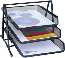 WEDO bedradingsladeblok Office, 3 vakken, zwart, 35×30×27 cm