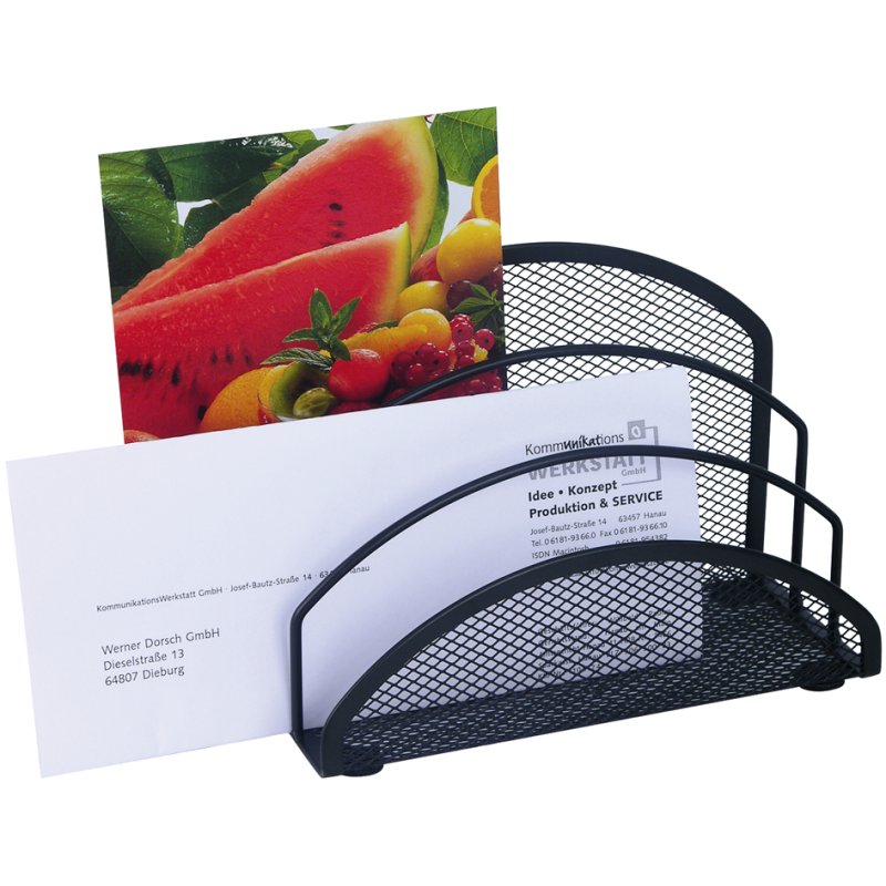 WEDO porte-documents Office, métal fil, noir, 3 compartiments