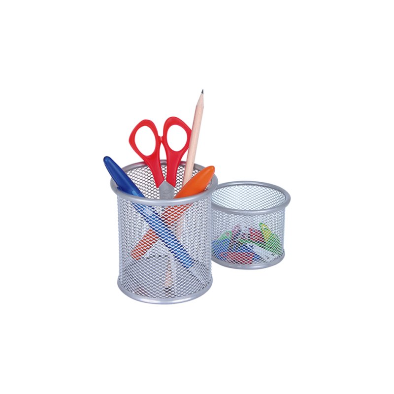 WEDO Office pen holder set, wire metal, black, 2-piece