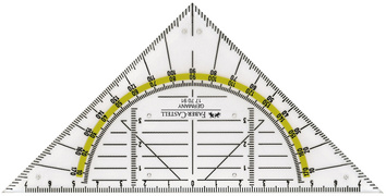 Faber-Castell geodriehoek, transparant, 140 mm, zonder handgreep