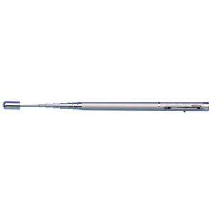 WEDO telescopische laserpointer, 50 m bereik, zilver, uittrekbaar tot 490 mm