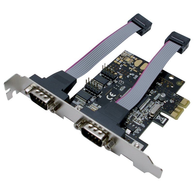 LogiLink serial RS-232 PCI Express card, 2 ports, 9-pin Sub-D