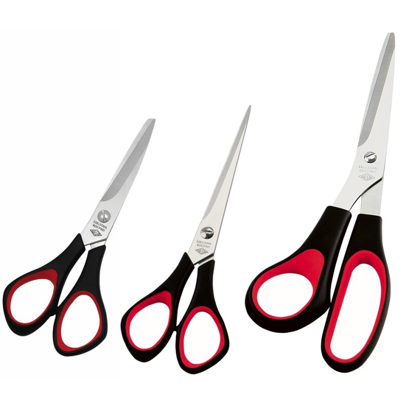 WEDO ciseau à coudre gaucher, noir/rouge, 140 mm, pointe effilée