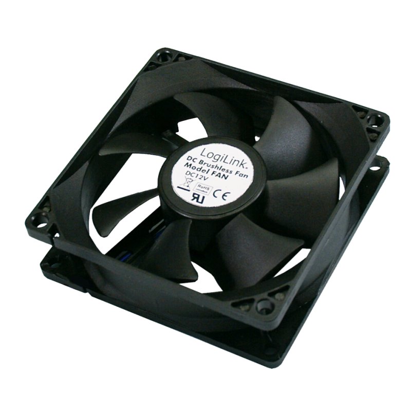 LogiLink ventilateur de boîtier, 80×80×25 mm, noir, 2500 RPM