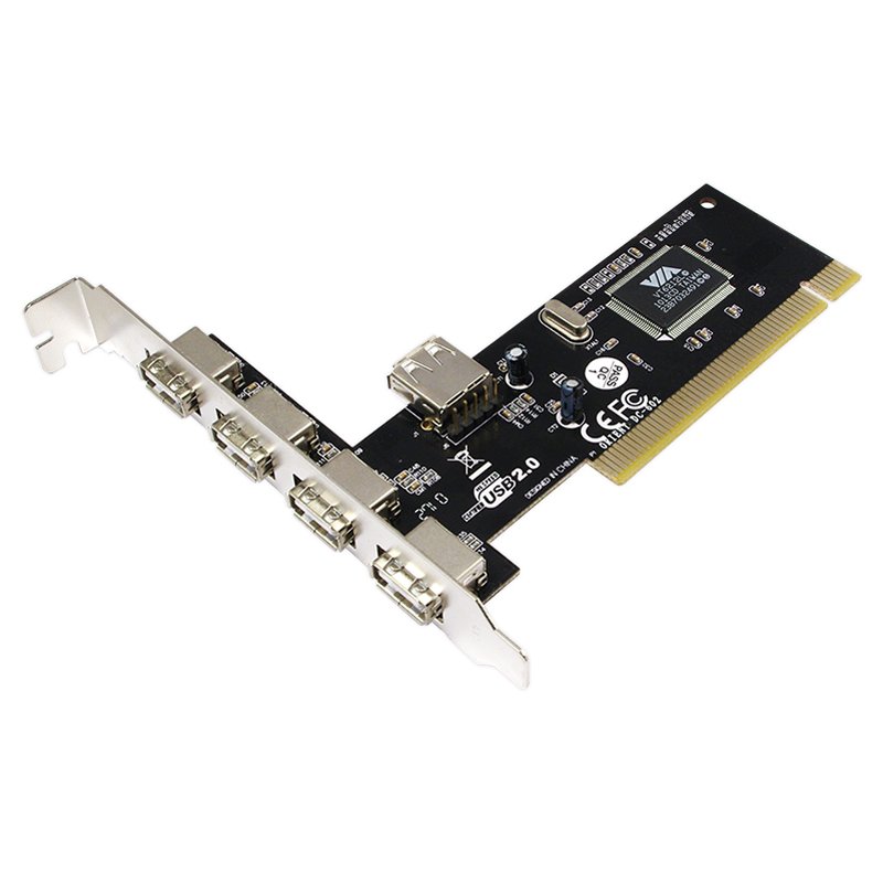 LogiLink USB 2.0 PCI card, 4 + 1 ports, VIA chipset