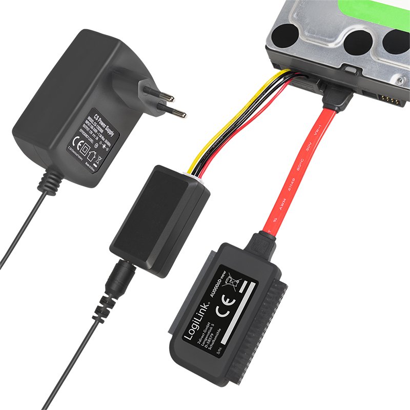 LogiLink USB 2.0 naar SATA en IDE adapterkabel, 1,2 m, 480 Mbit/s