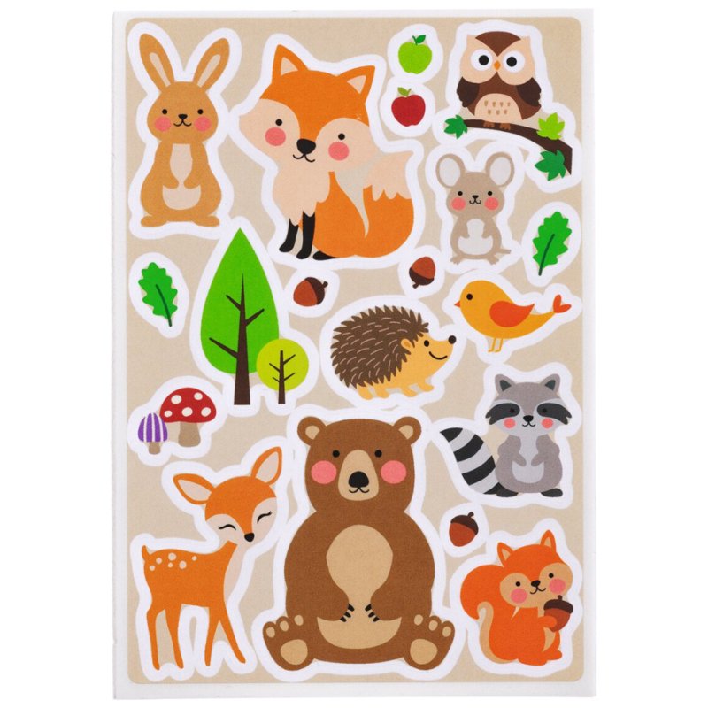 HERMA stickers de décoration Petit écureuil, autocollants, 3 feuilles de 13 pièces