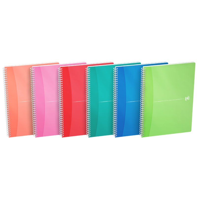 Oxford geruit schrift My Colours, A4, 90 vel, gekleurde omslag