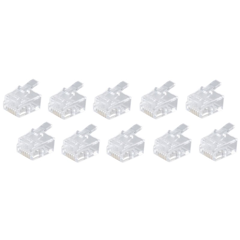 shiverpeaks basismodule stekker RJ12, transparant, onbeschermd, 6-polig, 10 stuks