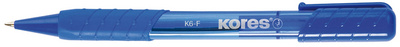 Kores K-PEN K6 wegwerpbalpen, blauw, driehoekige grip