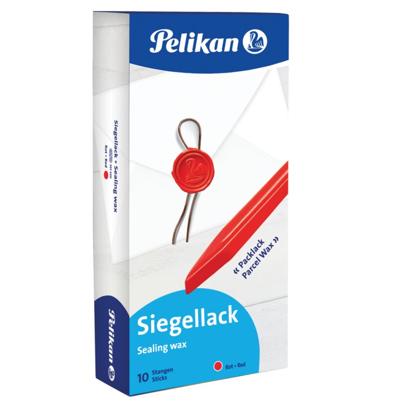 Pelikan sealing wax, red, 10 sticks