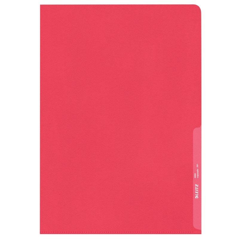 LEITZ pochettes de documents Standard A4, PP structuré, rouge, 0,13 mm
