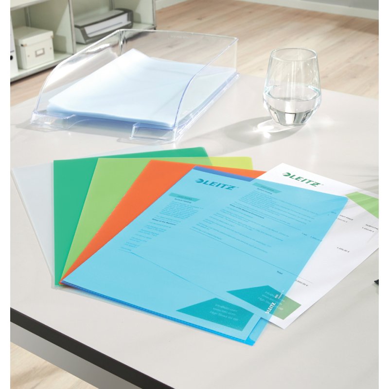 LEITZ pochettes de documents Standard A4, PP structuré, rouge, 0,13 mm