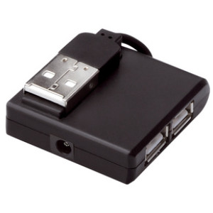 DIGITUS USB 2.0 hub, 4 poorten, zwart