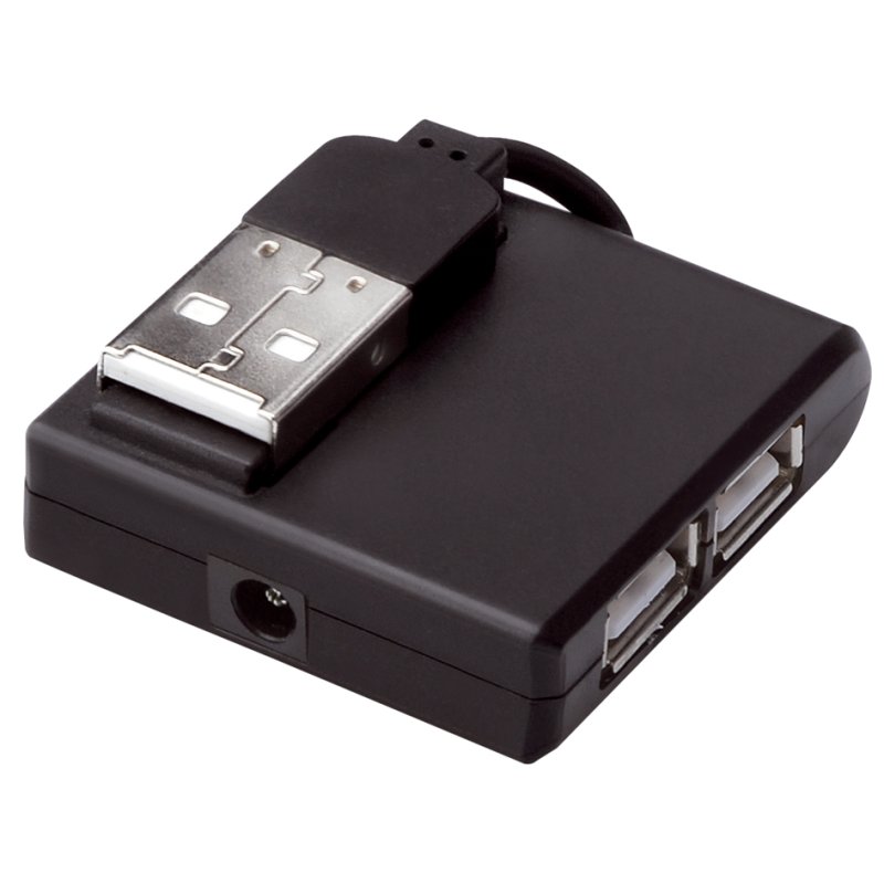 DIGITUS USB 2.0 hub, 4 poorten, zwart