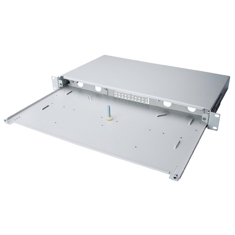 DIGITUS panneau de brassage fibre optique, extractible, 19 pouces, 1U, gris clair