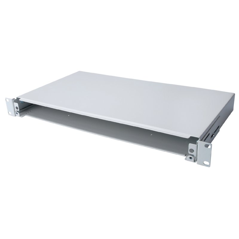 DIGITUS panneau de brassage fibre optique, extractible, 19 pouces, 1U, gris clair