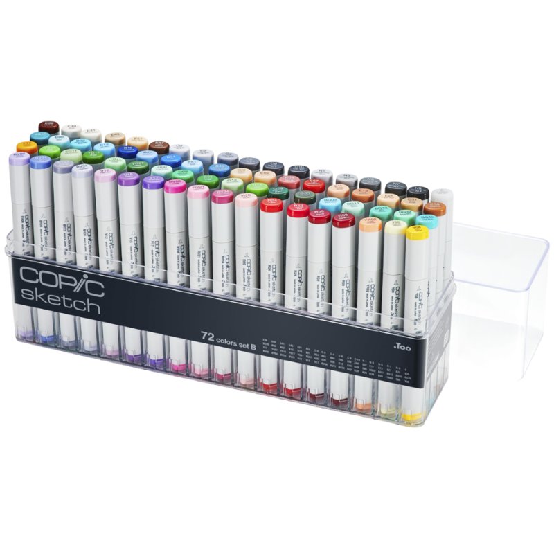 COPIC layout markers sketch, refillable, alcohol-based, 72-piece set B