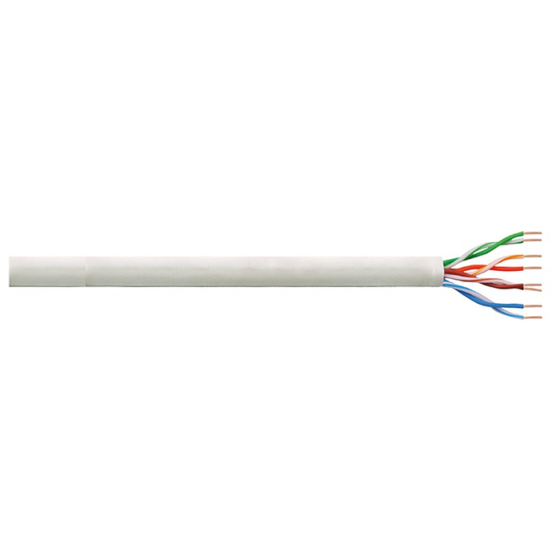 LogiLink Câble d'installation professionnel catégorie 6, U/UTP, 305 mètres, gris clair