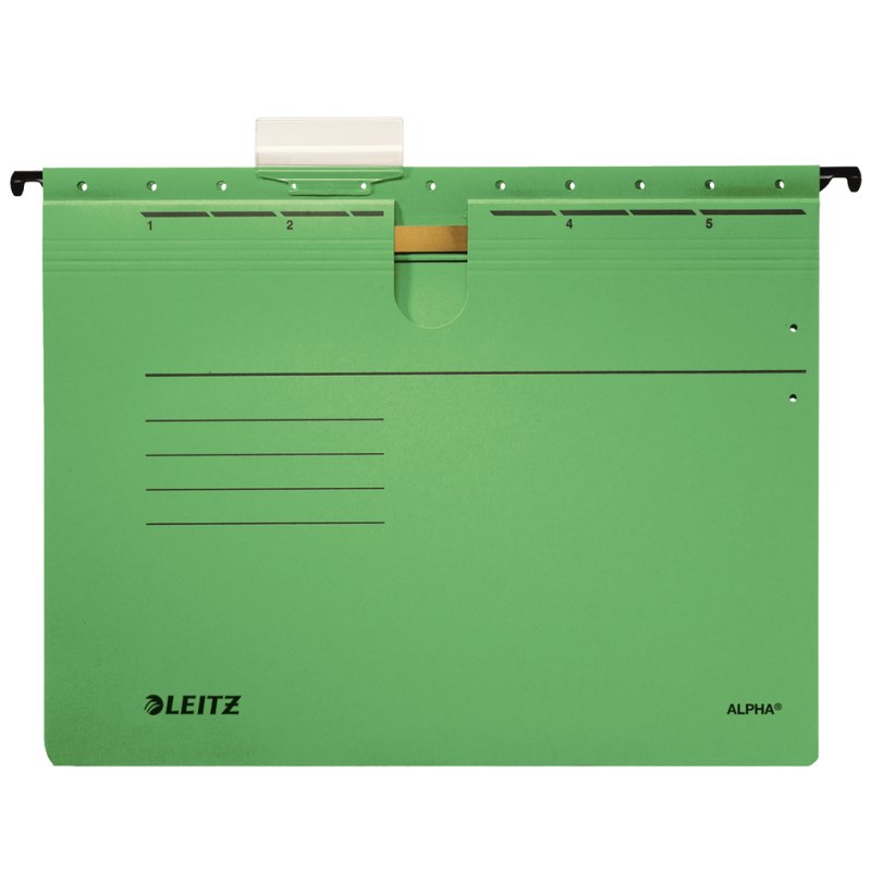 Leitz hangmappenset A4, geel, handgreep, 5 stuks