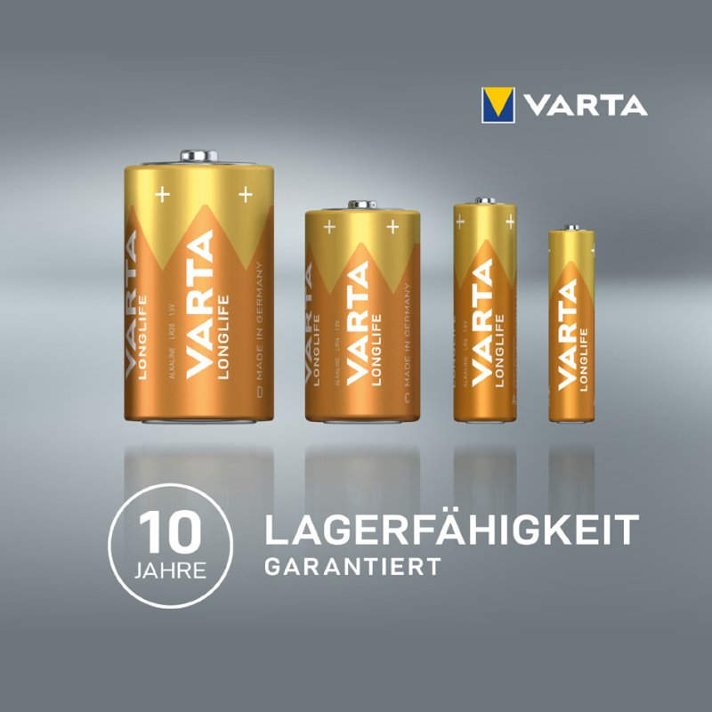 VARTA Piles alcalines AA Mignon LR6, 1,5V, 8 pièces