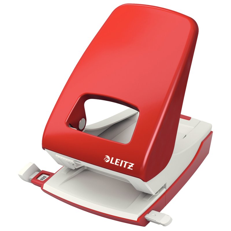 LEITZ registratieperforator Nexxt 5138, rood, 40 vel, 4-voudig
