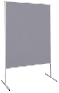 MAUL moderatietafel standard, vilt blauw, 1200×1500 mm, inklapbare poten