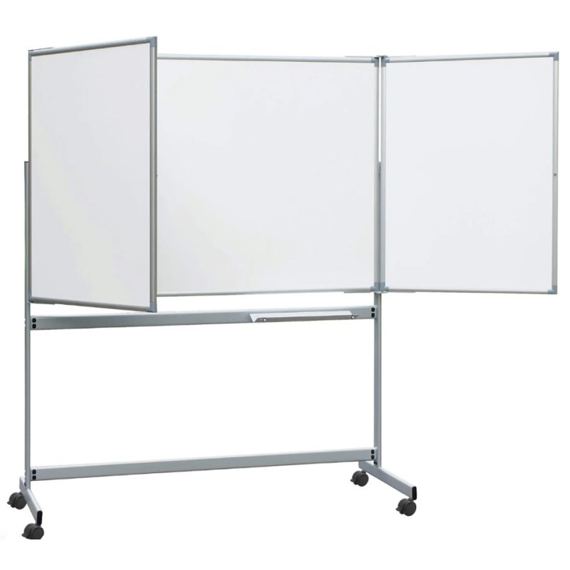 MAUL tableau blanc mobile pliant MAULpro, magnétique, effaçable, 1500×1000 mm
