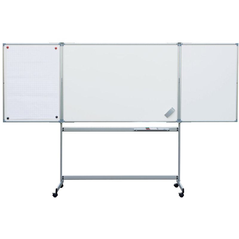 MAUL tableau blanc mobile pliant MAULpro, magnétique, effaçable, 1500×1000 mm