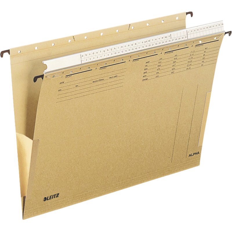 Leitz Alpha suspension file A4, beech blue, 25 pieces