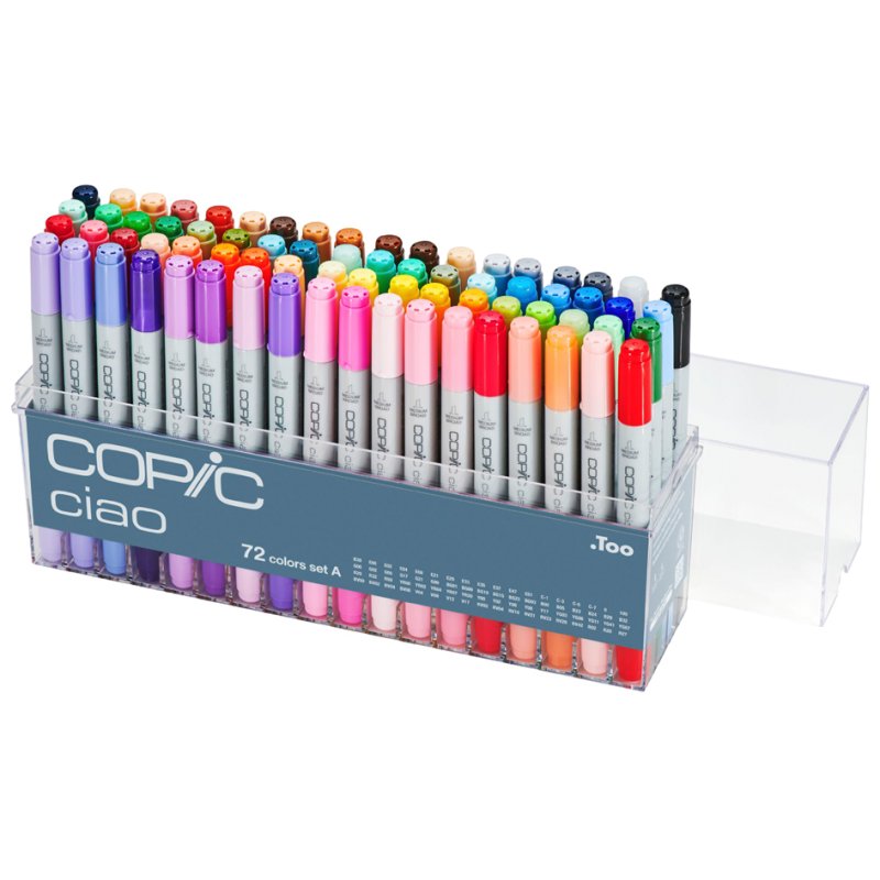 COPIC ciao markers, alcohol-based, refillable, 72-piece set