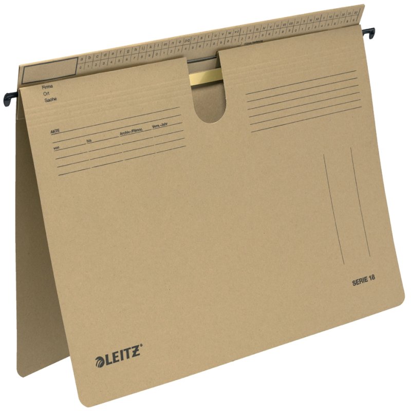 Leitz suspension files Series 18, natural cardboard 250 g/m², natural, 50 pieces