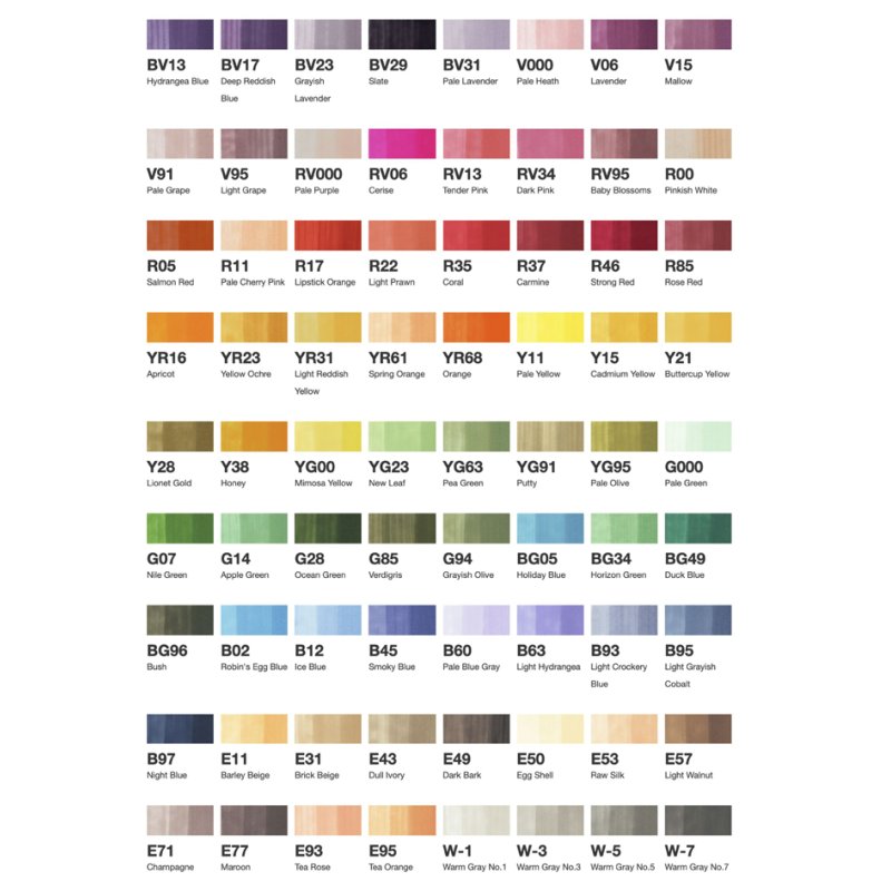 COPIC ciao markers, 72-piece set, alcohol-based, refillable