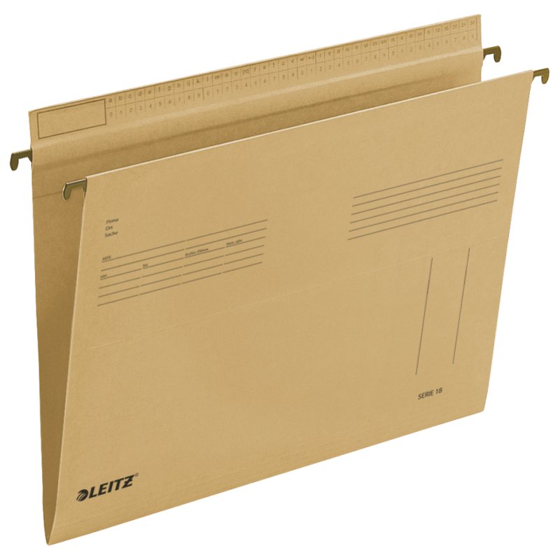 LEITZ suspension files SERIE 18, A4, kraft card 250 g/m², 25 pieces