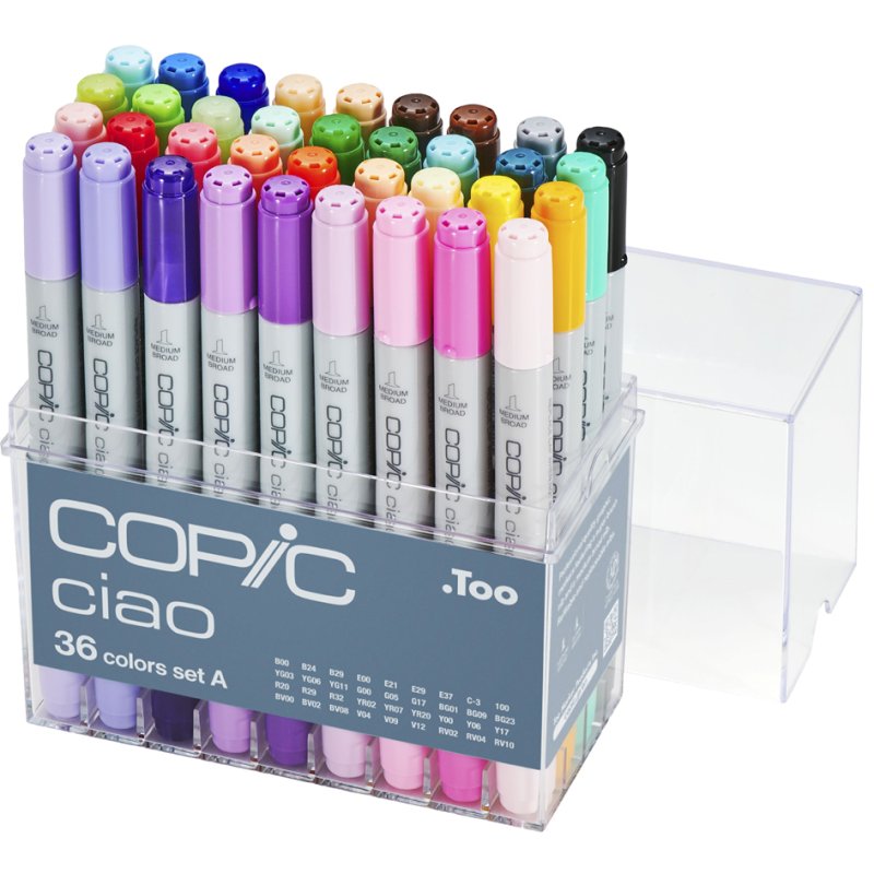 COPIC markers ciao, rechargeables, à base d'alcool, set de 36