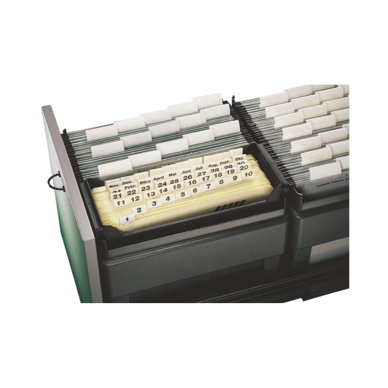LEITZ ALPHA hangmappenbox, zwart, 345×130×265 mm