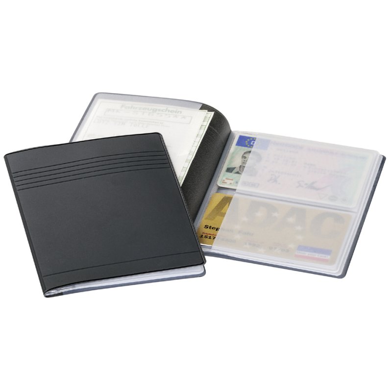 DURABLE pasjes- en creditcardhouder, antraciet, 8 vakken