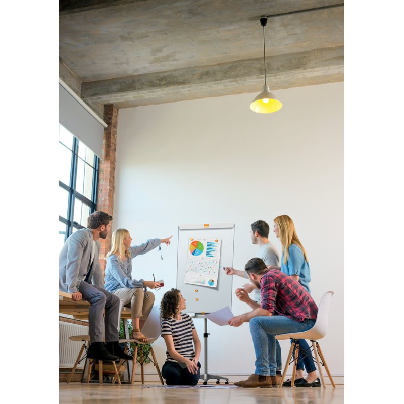 Nobo mobile steel flipchart Nano Clean, magnetic, white, 670×994 mm